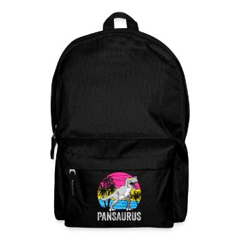 Pansexual Pride Pan Flag Dinosaur Trex LGBT - Backpack - black - Front