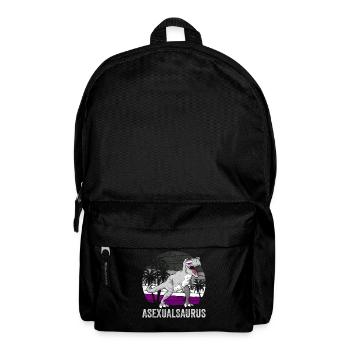Asexual Pride Ace Flag Dinosaur Trex LGBTQ - Backpack - black - Front