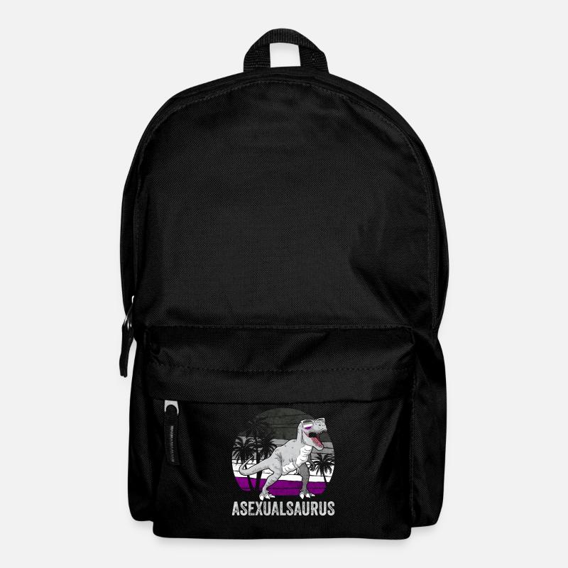 Asexuelle Stolz Ace Flagge Dinosaurier Trex LGBTQ - Rucksack - Schwarz