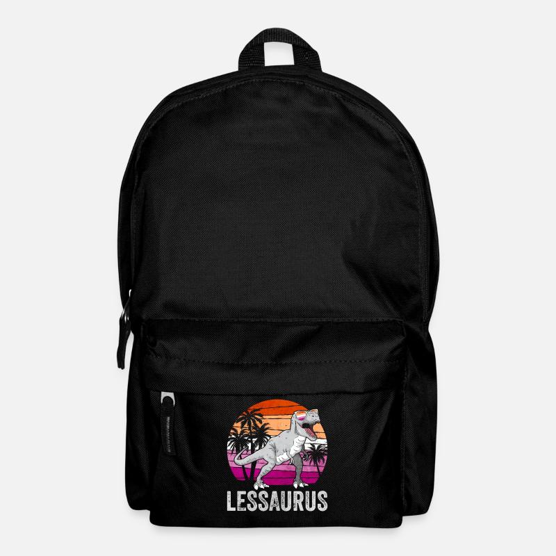Lesben Stolz Flagge Dinosaurier Trex LGBTQ - Rucksack - Schwarz