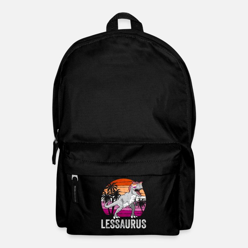 Lesben Stolz Flagge Dinosaurier Trex LGBTQ - Rucksack - Schwarz