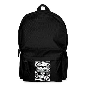 Ailes de globe oculaire de crâne esthétique bizarre - Sac à dos - noir - Devant