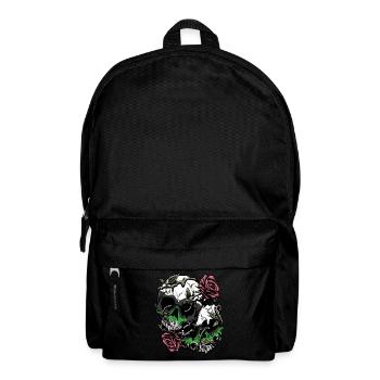 Demiromantisch Stolz Flagge Totenkopf Rosen Subtil - Rucksack - Schwarz - Vorne