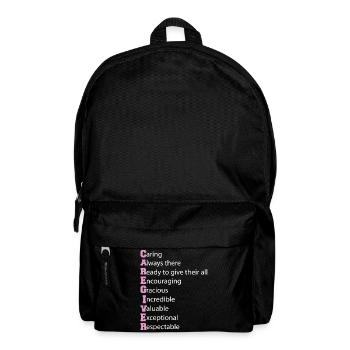 Caregiver Definition Elderly Caregiving Carer - Backpack - black - Front