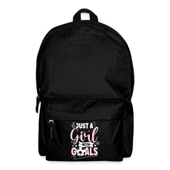 Just A Girl With Goals Soccer Player Sports - Backpack - black - Front