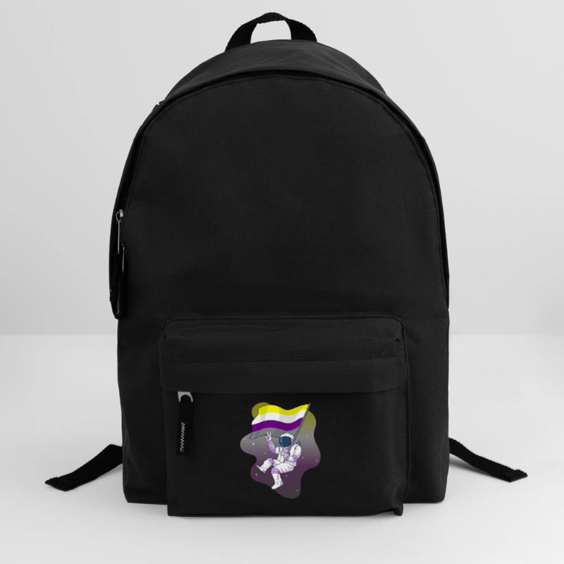 Non Binary Pride Flag Space Astronaut Subtle LGB Backpack