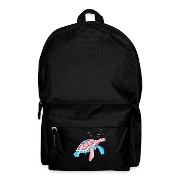 Transgender Stolz Trans Flagge Meeresschildkröte S - Rucksack - Schwarz - Vorne