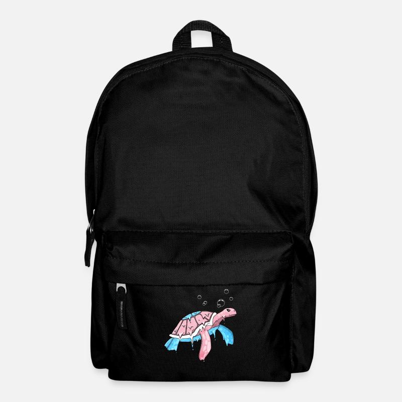 Transgender Stolz Trans Flagge Meeresschildkröte S - Rucksack - Schwarz