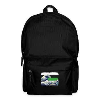 Demiromantic Pride Flag Great Wave off Kanaga - Backpack - black - Front