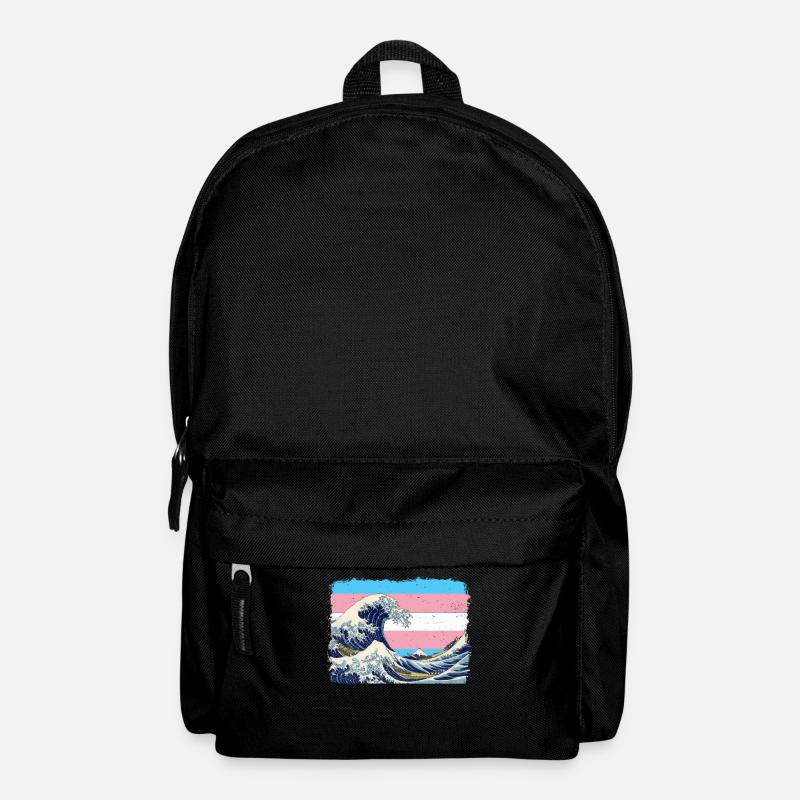 Transgender Stolz Trans Flagge - Rucksack - Schwarz