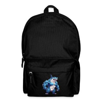Bodybuilder Shark - Backpack - black - Front