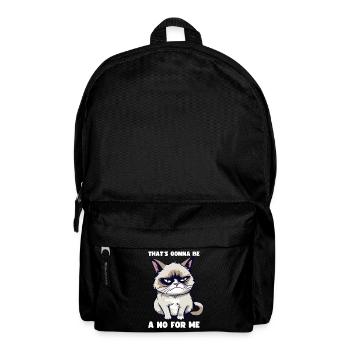 Grump Cat: That's going to Be A No For Me - Sarcasm - Backpack - black - Front