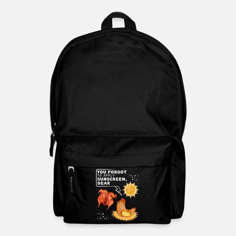 Drôle de poulet disant, blague de poulet bain de soleil - Sac à dos - noir