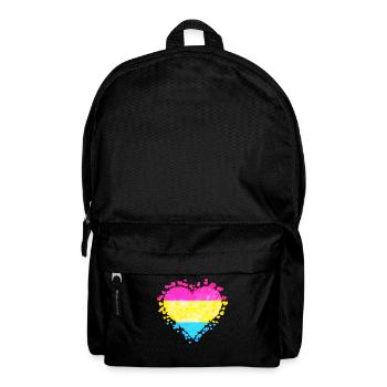 Pansexual Pride Pan Flag Hearts Sublte LGBTQ - Backpack - black - Front