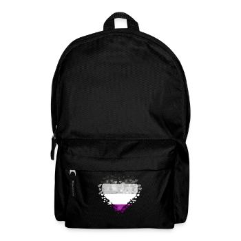 Asexual Pride Ass Flag Hearts Sublte LGBTQ - Backpack - black - Front