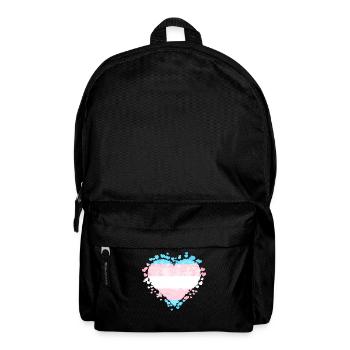 Transgender Pride Trans Flag Hearts Sublte LGBTQ - Backpack - black - Front