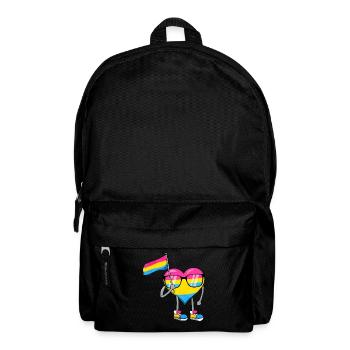 Pansexual Pride Pan Flag Heart Sublte LGBTQ - Backpack - black - Front