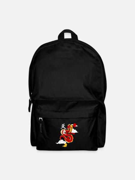 Chinesischer Drachen Chinese Dragon Drache Gold - Rucksack - Schwarz