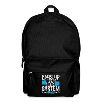 German Shepherd Ears Up System Armed Police Dogs - Backpack - black - Front
