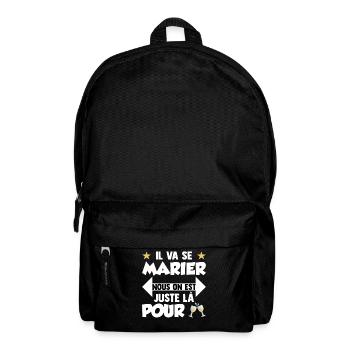 Humour EVG Cadeau Futur Marié Garçon Mariage Team - Sac à dos - noir - Devant