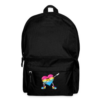 Pansexuelle Stolz Pan Flag Dabbing Herz Sublte - Rucksack - Schwarz - Vorne