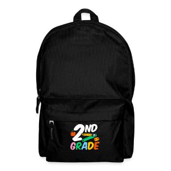 Zweite Klasse Zweitklässler Lehrer Schüler Schule - Rucksack - Schwarz - Vorne