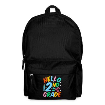 Hallo 2. Klasse Zweite Klasse Zweitklässler - Rucksack - Schwarz - Vorne
