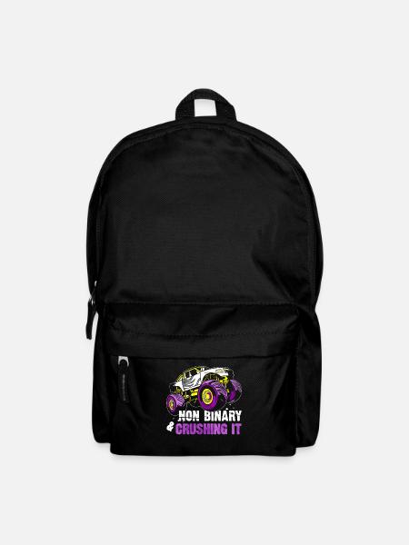 Nicht-binärer Stolz Flagge Monster Truck - Rucksack - Schwarz