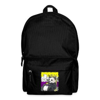 Non Binary Pride Flag Panda Coffee Sublte LGBT - Backpack - black - Front
