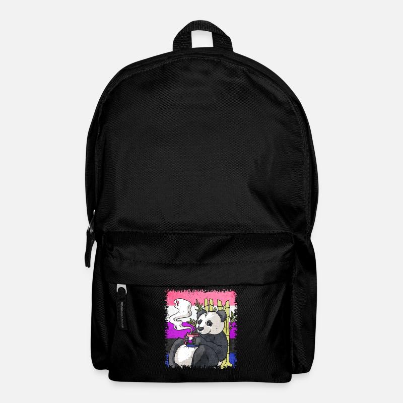 Geschlecht Fluid Stolz Flagge Panda Kaffee Sublte - Rucksack - Schwarz