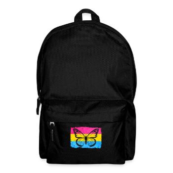 Pansexual Pride Pan Flag Butterfly Sublte - Backpack - black - Front