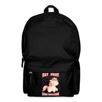 Lustiger Einhorn Spruch, Kawaii Unicorn Comic - Rucksack - Schwarz - Vorne