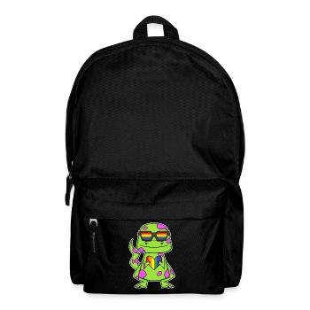 Dino Regenbogen Herz Dinosaurier - Rucksack - Schwarz - Vorne