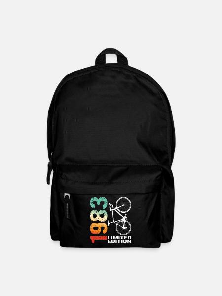 40 Birthday 1983 Vintage Retro Bicycle Cyclist - Backpack - black