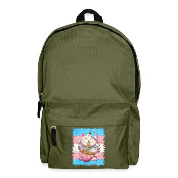 Transgender Stolz Trans Flagge Japanische Ramen Ka - Rucksack - Olivgrün - Vorne