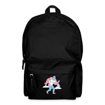 Transgender Stolz Trans Flagge Regenbogen Bigfoot - Rucksack - Schwarz - Vorne