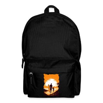 Vater und Sohn Surfen Surfer Geschenk - Rucksack - Schwarz - Vorne