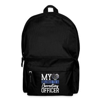 Agent correctionnel Mon cœur appartient aux agents - Sac à dos - noir - Devant