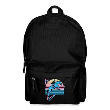 Pferd Pferde Retro - Rucksack - Schwarz - Vorne
