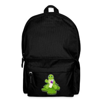 Schildkröte Babyflasche Milch - Rucksack - Schwarz - Vorne