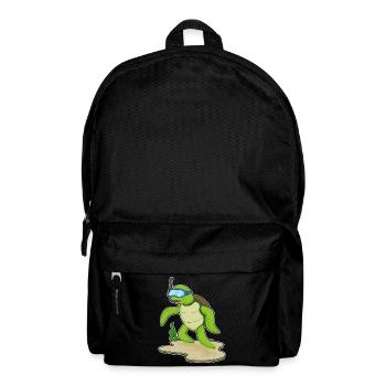 Schildkröte Taucher Schnorchel Tauchen - Rucksack - Schwarz - Vorne