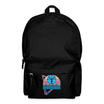 Lustige Jagd Retro - Rucksack - Schwarz - Vorne