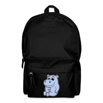 Hippopotamus family - hippopotamus with baby - Backpack - black - Front