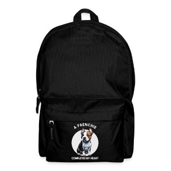 A Frenchie completes my heart - Rucksack - Schwarz - Vorne