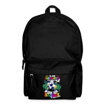 Abschied Kindergarten 1. Klasse Schulstart Fußball - Rucksack - Schwarz - Vorne