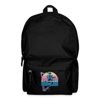 Muay Thai Kickboxen Retro - Rucksack - Schwarz - Vorne