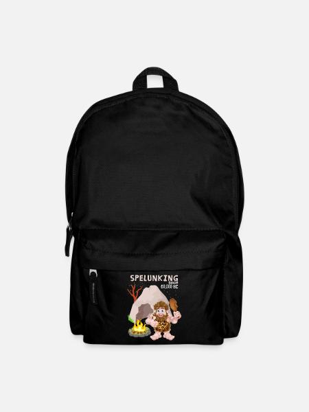 Spelunking, Speläologie, Neandertaler Spruch - Rucksack - Schwarz