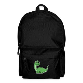 Little cute green dinosaur - Backpack - black - Front