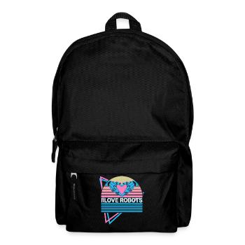 Ich liebe Roboter Robotik Retro - Rucksack - Schwarz - Vorne