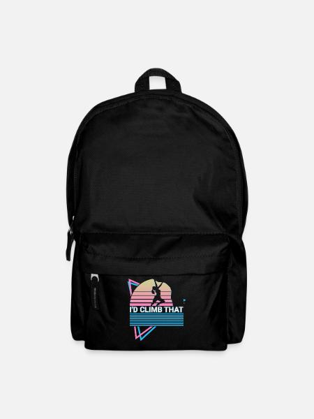 Rock Climbing Rock Climber Retro - Backpack - black